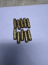 10pcs Brass Hose Barb Fittings Splicer Mender Union 1/4" Barb X 1/4" Barb