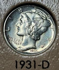 1931 D Denver Mercury Dime Silver 10 Cents 10C .10