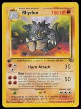 Rhydon 45/64 1st Edition Uncommon Jungle Pokemon Heavily Played