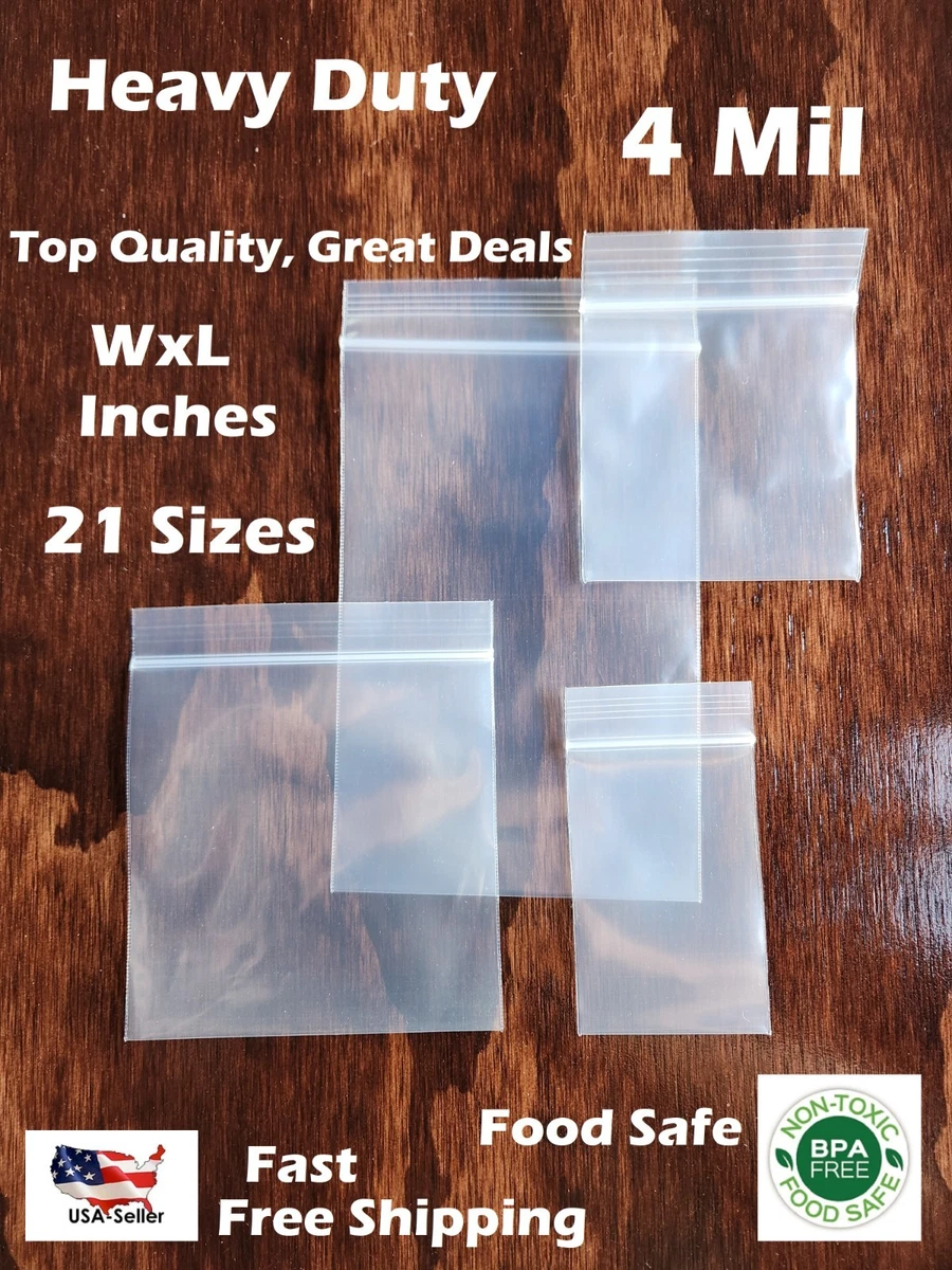 Heavy Duty Clear Zip Seal Plastic Bags - 4 Mil Ghana