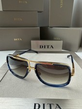 DITA MACH ONE DRX-2030 X Yellow Gold Blue Swirl Grey Gradient Lens AUTHENTIC