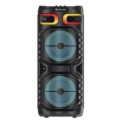 Denver BPS-355 Bluetooth Party Speaker LED 2 x 8'' Woofers Black ''Gratis Versand''
