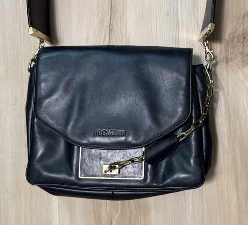Jil Sander Shoulder Bag 8x6x3 Black w Gold Hardware - Needs New Magnetic Closure - Picture 24 of 24