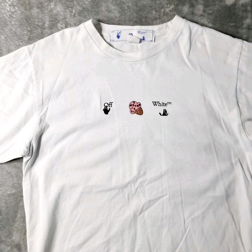 Off White Ben & Jerry's Sneaker Print Size L White Short Sleeve T-Shirt - Picture 3 of 9