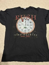 2011 Rush Time Machine Tour T-Shirt, Vintage Rock Band Tee, Unisex Concert Shirt