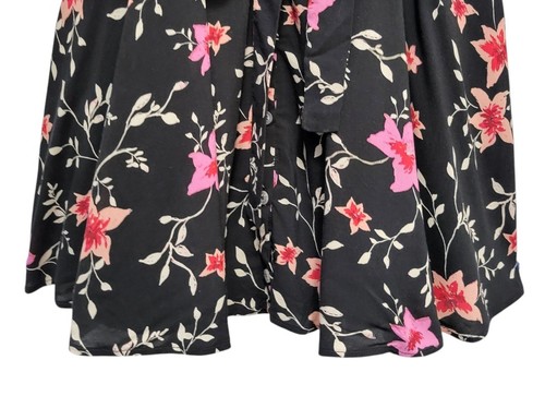Free People Lighten Up Dress Women Sz Small Black Floral Button Mini Boho NWT - Picture 5 of 15