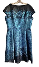 Rickie Freeman for Teri Jon Jacquard Dress Size 18