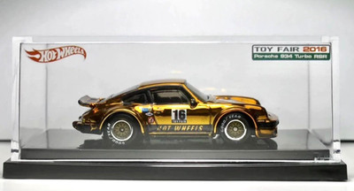 Hot Wheels Porsche 934 Turbo RSR Gold  Custom Made with Display Case + FREE GIFT