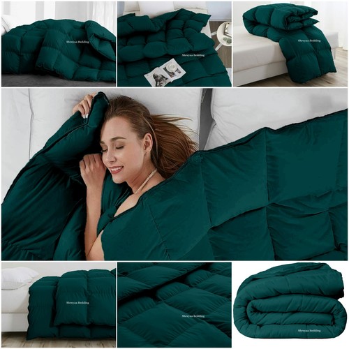Solid Down Alternative Bedspread Set Comforter Quilt Double/Queen/King/Emperor - Picture 68 of 75