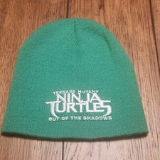 TMNT Teenage Mutant Ninja Turtles Beanie Green Winter Cap Kids Out Of Shadows