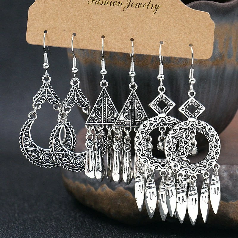 Bohemian 2024 silver earrings