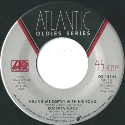 Roberta Flack - Killing Me Softly With His Song / Trade Winds / VG+ / 7'''', RE