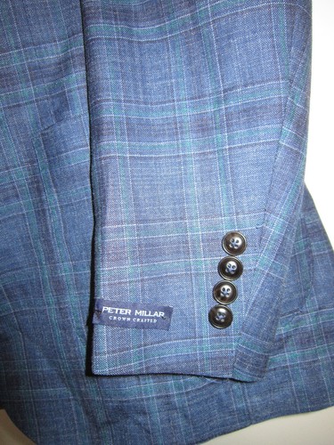 PETER MILLAR Crown Crafted Rockport Windowpane Soft Blazer Jacket 40 REG $1200 - Picture 8 of 18