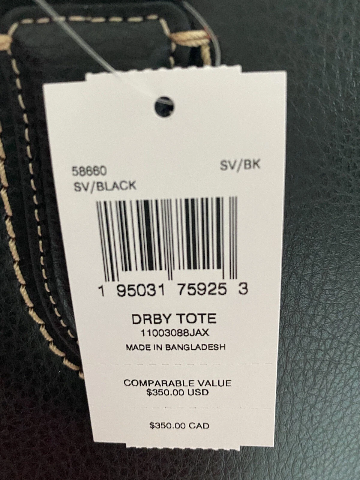 Borsa Coach Derby 58660 nuova con etichette nera