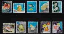 Japan 2024 Sea Life Friends of the Lumpfish 84Y Complete Used Set Sc# 4745 a-j