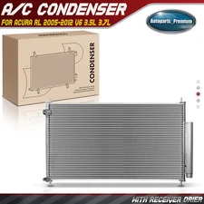 AC Condenser w/ Receiver Drier w/o Bracket  for Acura RL 2005-2012 V6 3.5L 3.7L