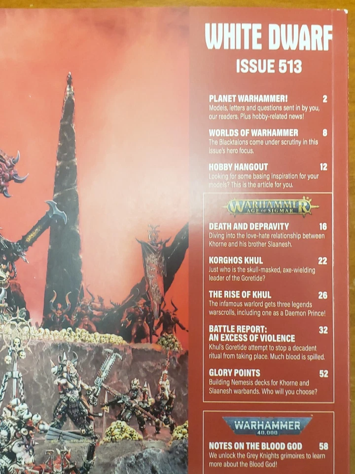 Warhammer White Dwarf 513 Blood For the Blood God Khorne, World Eaters, Korghos Foto 3 de 4