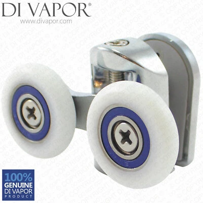 Di Vapor (R) Double Top Glass Curved Shower Door Roller | 6mm to 8mm Glass |