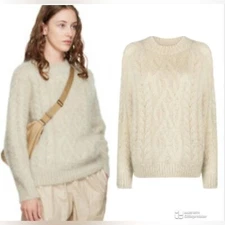RRP US$1,785 ISABEL MARANT Thomas cable-knit jumper NWT M