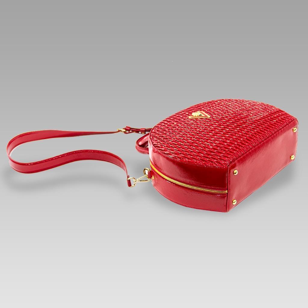 Valentino Orlandi Red Chanel Leather Hard Box Bag