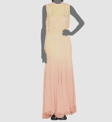 maxi dress floral pink Dainty pink A-line maxi dress with blue-flowered pattern, Glow-Up XXL / 12 / Pink-Blue