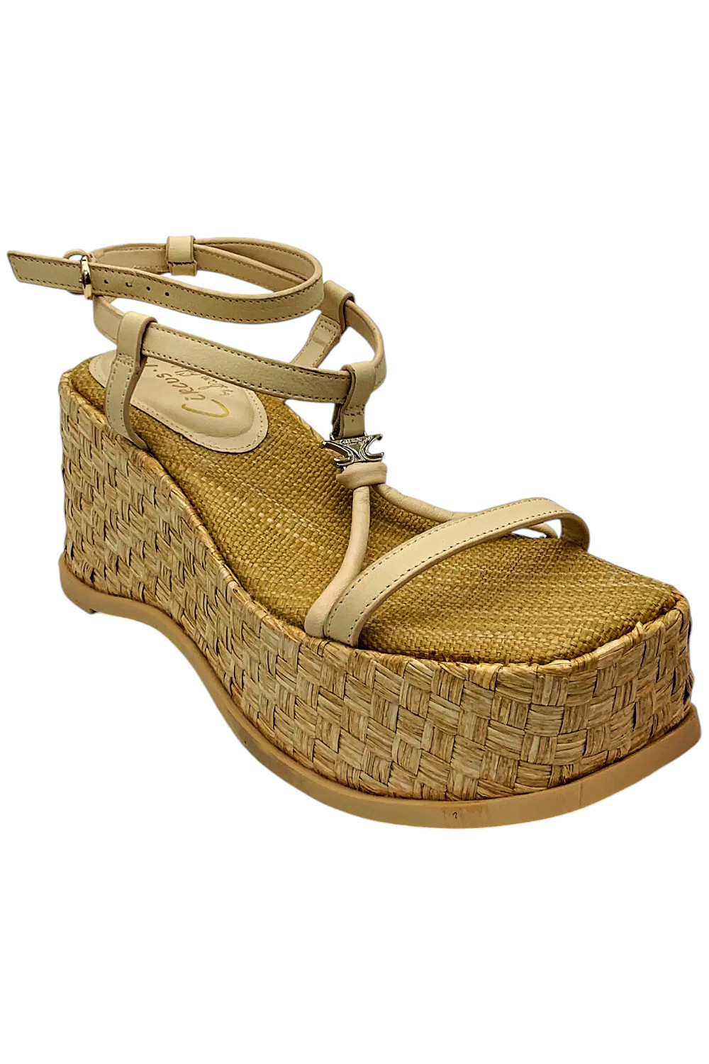 Женские сандалии Circus NY Odette на танкетке и платформе ванильного цвета 6390₽