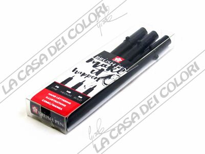 SAKURA PIGMA BRUSH PEN - ETUI 3 STÜCK - SCHWARZ