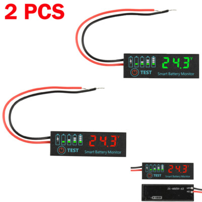 2X DC7-55V Lithium Battery Level Indicator Tester LED Voltage Power Monitor US