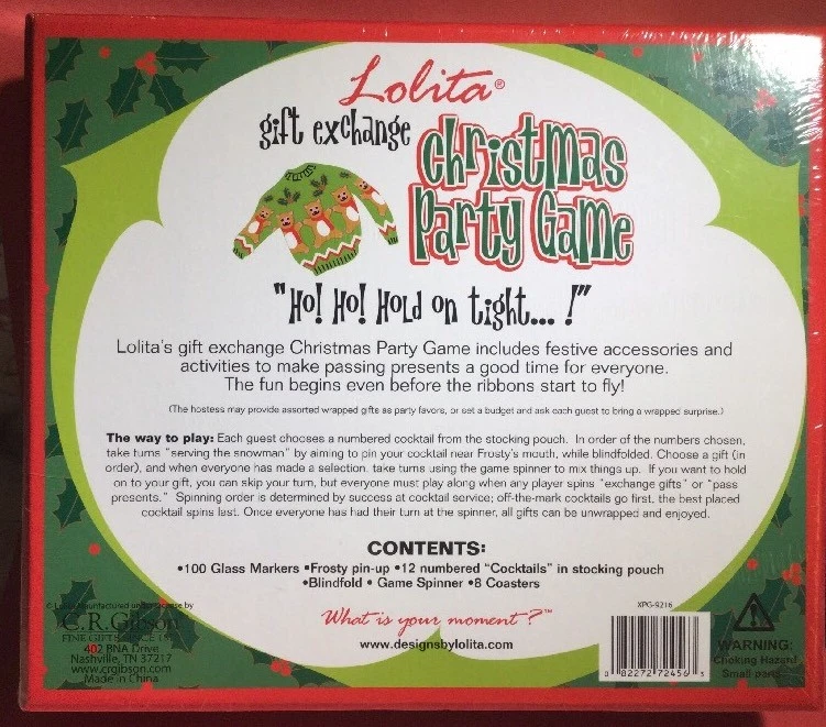 洛丽塔 ~ 礼品交换圣诞派对游戏 ~ 全新!!!  C. R. Gibson ~ Hilarious! — 第 3/4 张图片