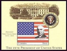 Liberia 2001 - 29th President Of The US - Warren G. Harding  - S/S MNH
