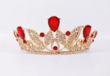 Austrian Crystal Rhinestone Tiara Crown Diadem Hair Jewelry Veil Queen Princess