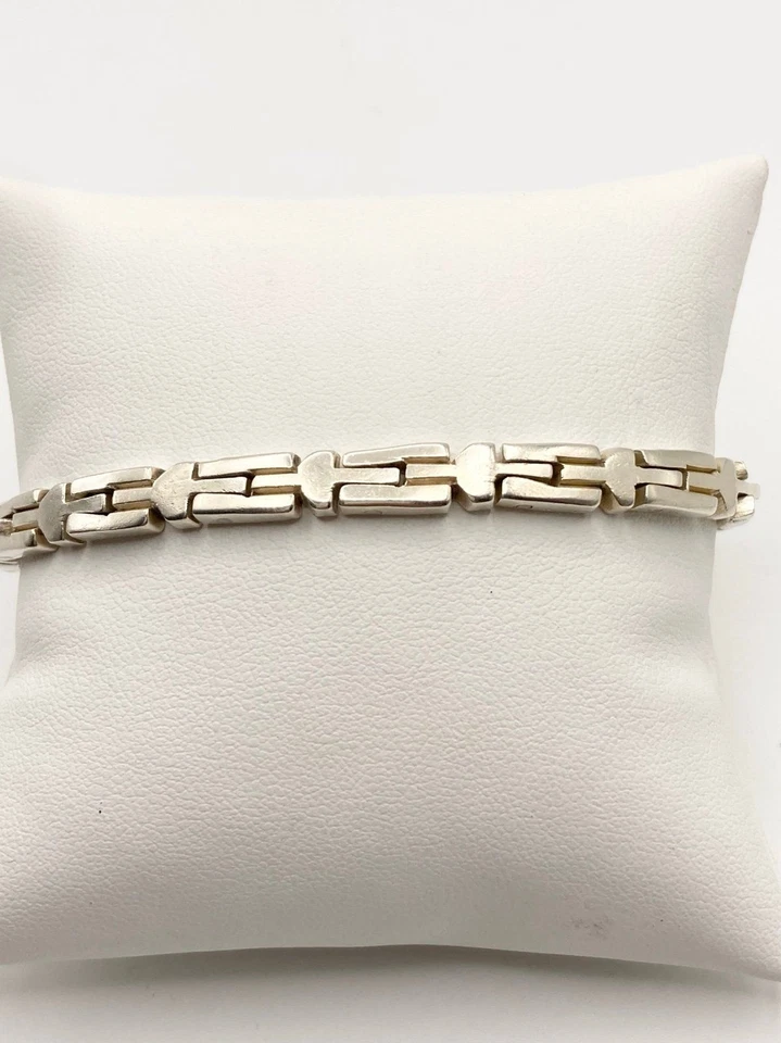 Super heavy TB-79 Mexico 925 sterling silver chain bracelet 7.5" - Image 4 of 4