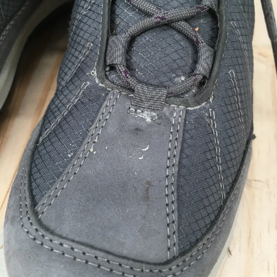 Ecco Aspina Zapatos Mujer 39 Goretex Senderismo Trail Tenis Gris Cuero Con Cordones Foto 4 de 4