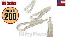 NiftyPlaza 200 U Shape Clear Plastic Alligator Clips, Shirts, Ties, Socks, Pants