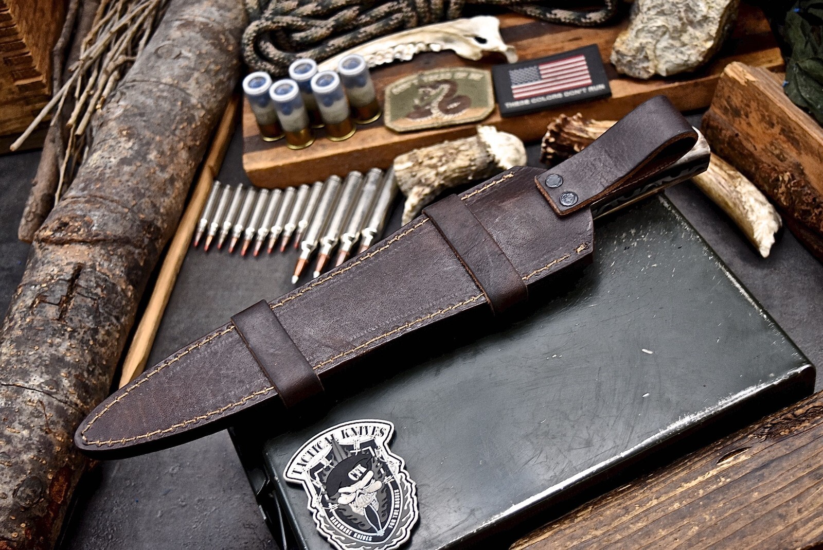 CFK Handmade Damascus Custom SHEEP HORN Toothpick Dagger Hunting Hog