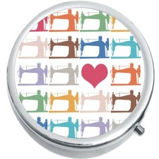 Sewing Machine Love Medicine Vitamin Pill Box