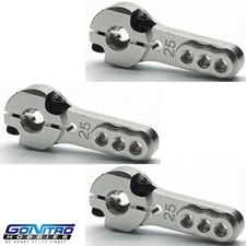 Go Nitro Hobbies 25T 3 Hole Alum. Heavy Duty Servo Arm 3 Silver Futaba / Savox