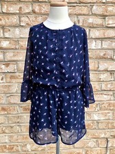 Girls Chiffon Bell Sleeve Romper Abercrombie Kids Size 9/10