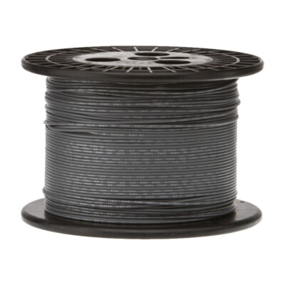 20 AWG Stranded Topcoat Hook Up Wire, Gray, 500 ft, 0.067'' Dia, UL1007, 300V