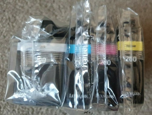 Genuine Lexmark 200 Black Cyan Magenta Yellow Ink Cartridges - FREE Delivery VAT - Picture 7 of 7