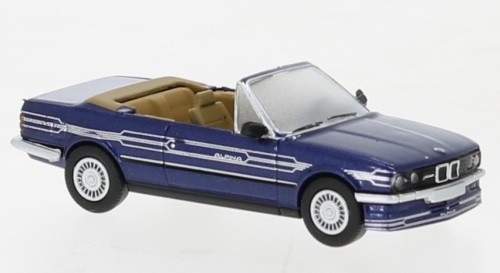 Brekina PCX870444 - 1/87 BMW Alpina C2 2.7 Cabriolet, Metallic Dark Blue/Decor