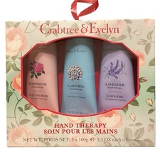Crabtree Evelyn Hand Cream 3pk, 3.5oz Each Lavender Rosewater LaSource, SEALED