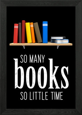 so viele Bücher gerahmtes Wandbild Poster Leinwanddruck Bild