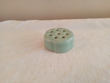 Vintage Weller Style 3" Green 8 Hole Flower Frog
