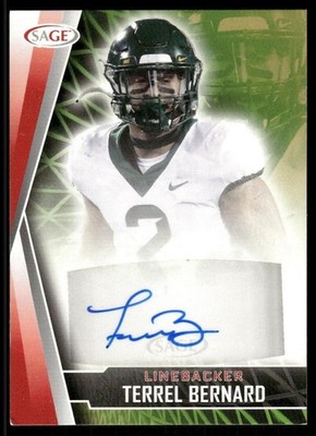 2022 SAGE #A-TB3 Terrel Bernard Autographs Red