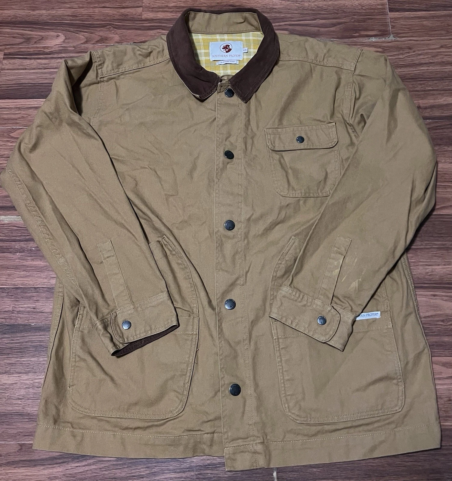 SOUTHERN PROPER-XXL Bluff Barn Jacket, Tan Canvas Workwear Coat