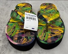 Vintage Jams World Hawaii Women's Flip Flop Beachwear Slippers Multicolor Sz M