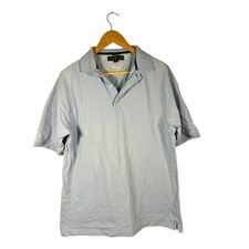 Tommy Hilfiger Golf Mens Polo Shirt Light Blue Stripe Short Sleeve Size M