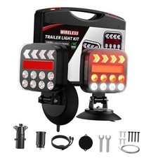 Wireless Trailer Lights Magnetic, Rechargeable LED Tail Lights with 2.4GHz
