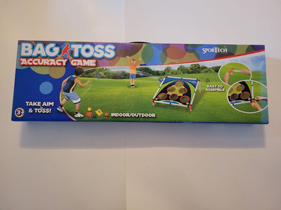 Sportech Bag Toss Accuracy Game. 3 bags & 3 balls, Target. Indoors/Outdoors